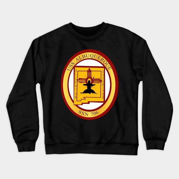 USS Albuquerque (SSN-706) wo Txt Crewneck Sweatshirt by twix123844